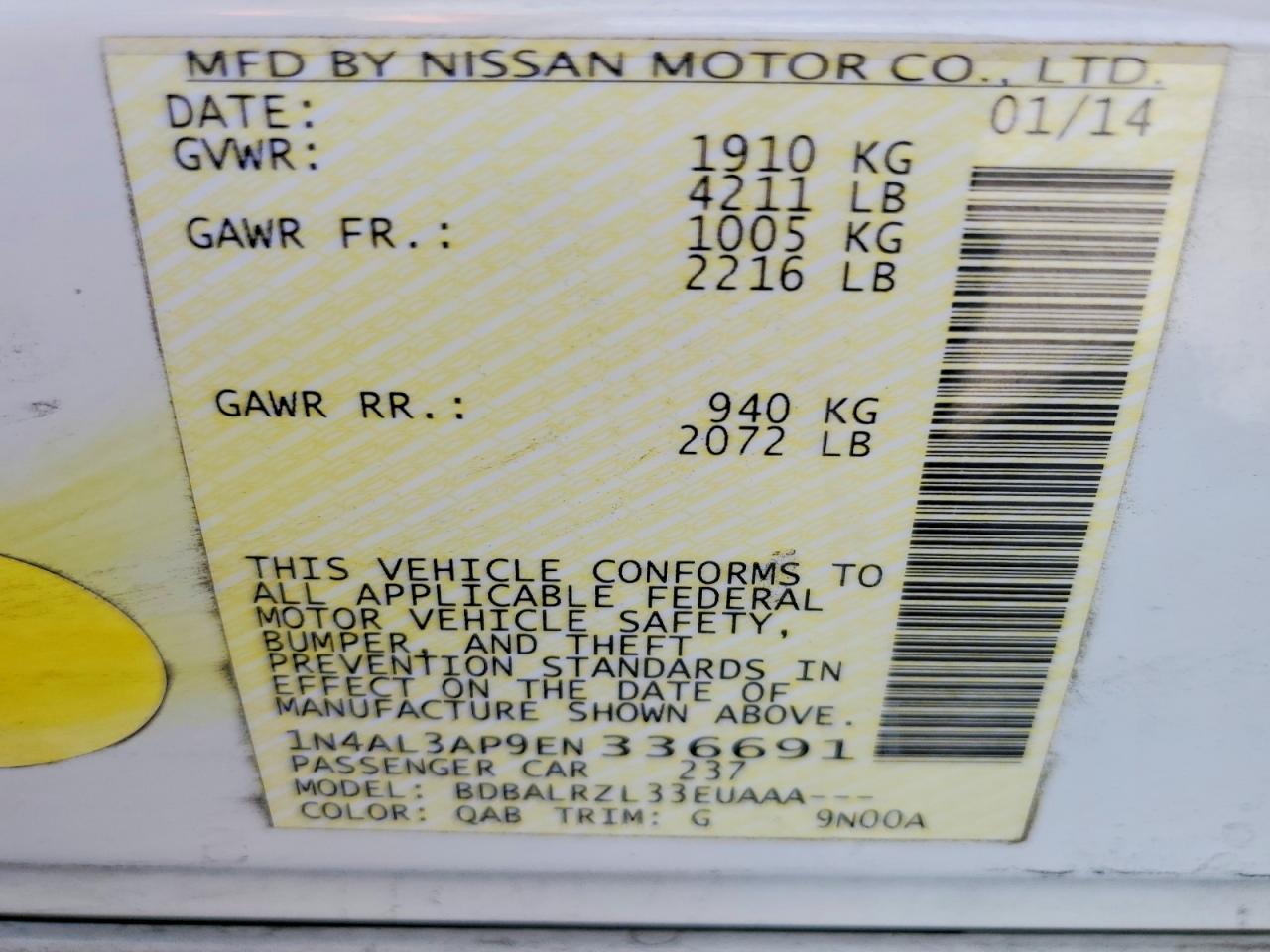 2014 Nissan Altima 2.5