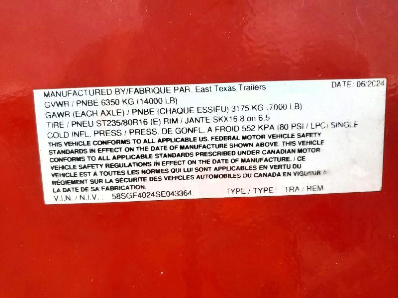 2025 East Texas Equipment Trailer