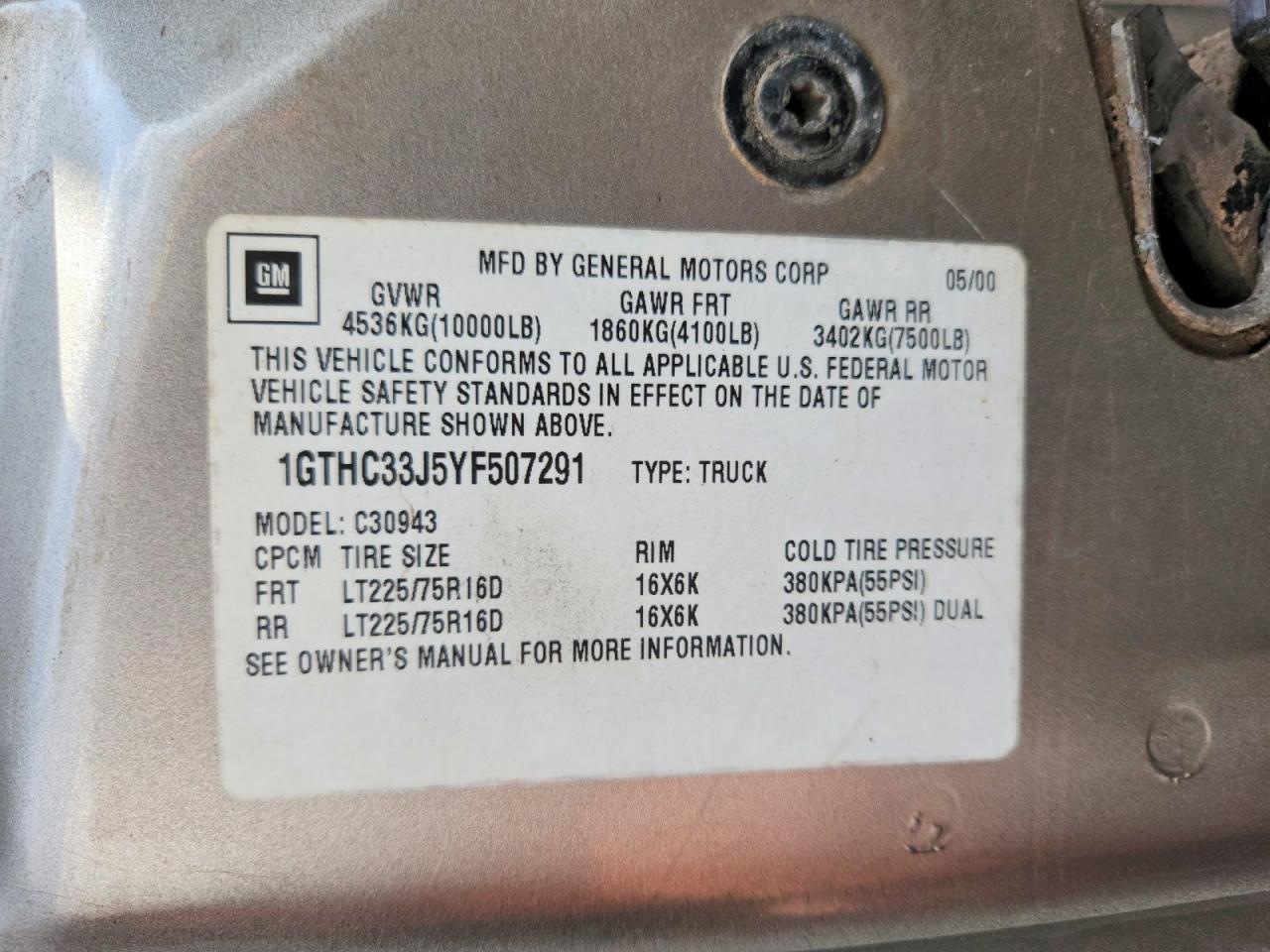 2000 GMC Sierra C3500