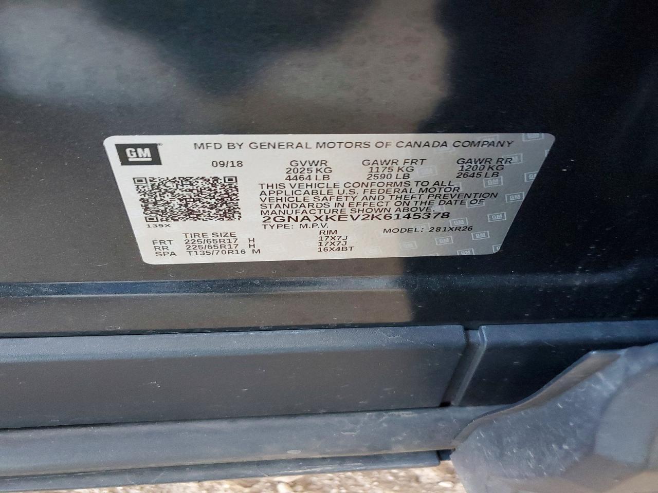 2019 Chevrolet Equinox lt