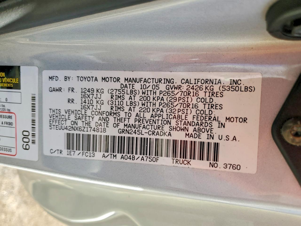 2006 Toyota Tacoma V6