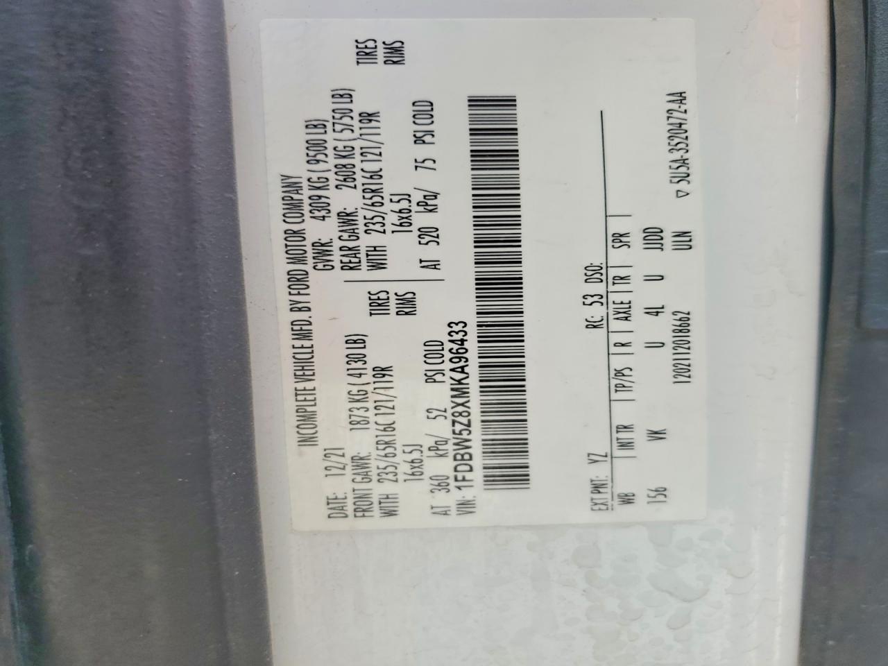 2021 Ford Transit Delivery Truck