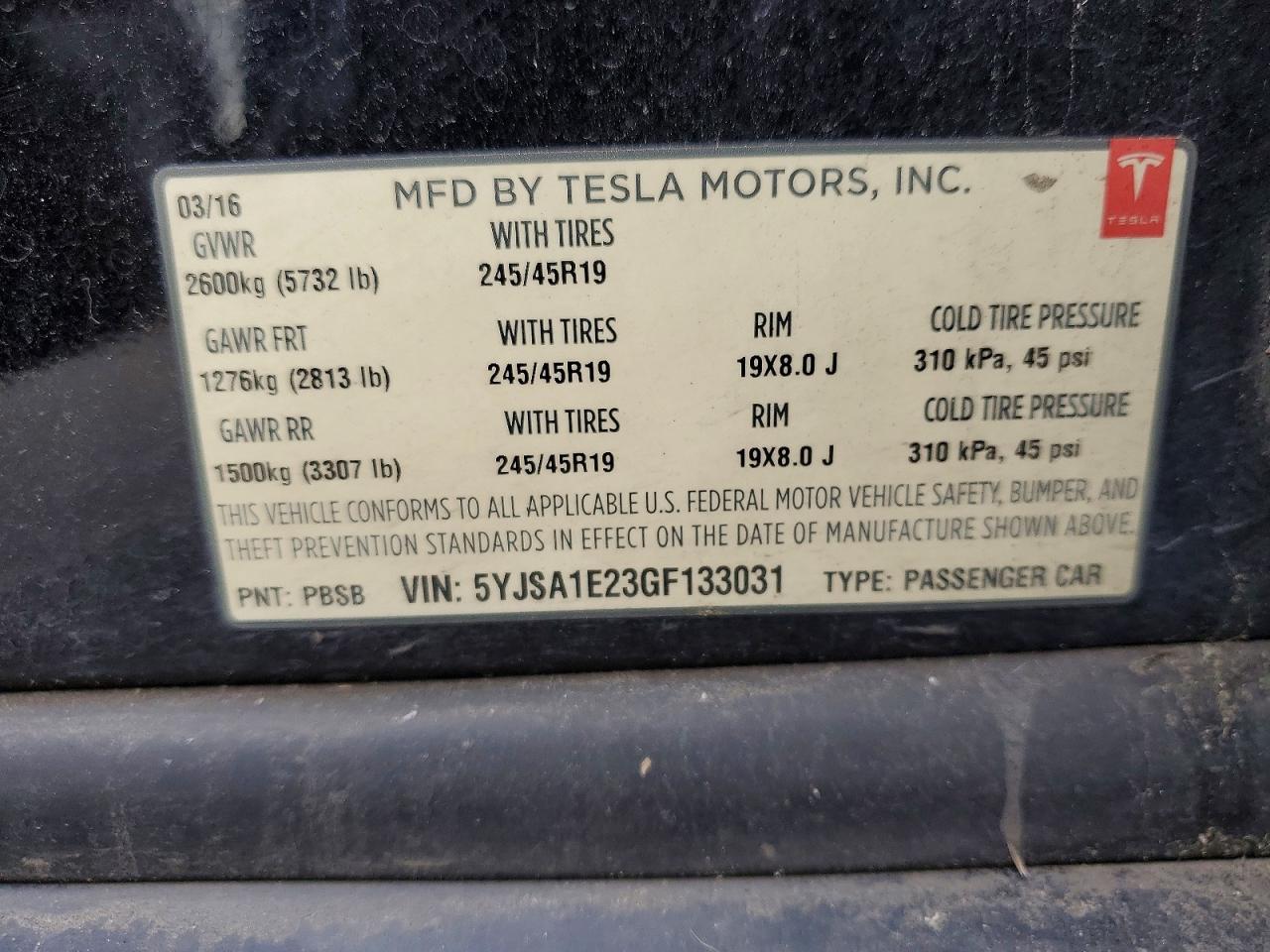 2016 Tesla Model s