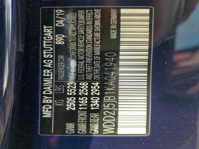 2019 Benzhou Cls-class Cls450 450