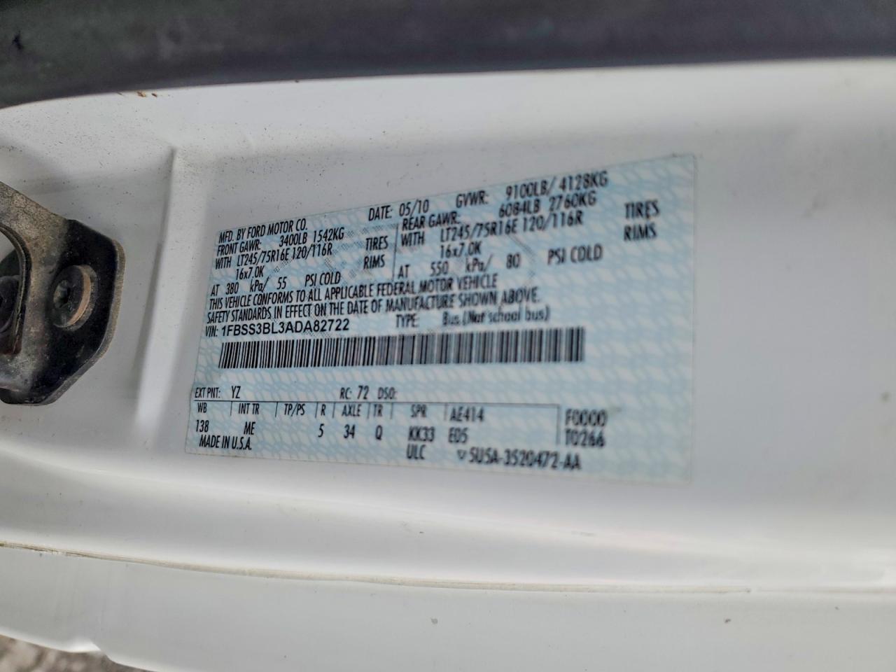 2010 Ford Econoline E350 Super Duty Wagon