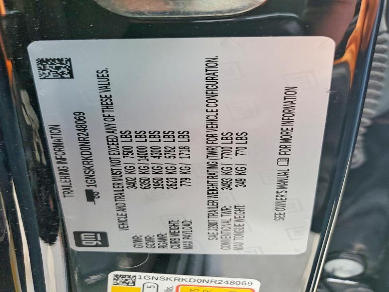 2022 Chevrolet Tahoe K1500 rst