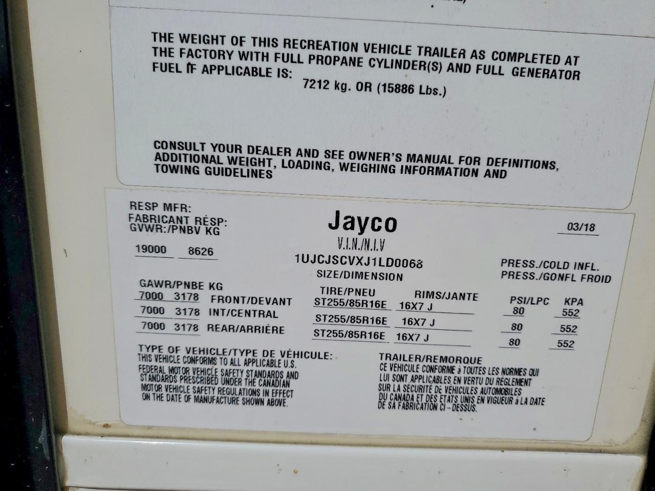2018 Jayco Jayco