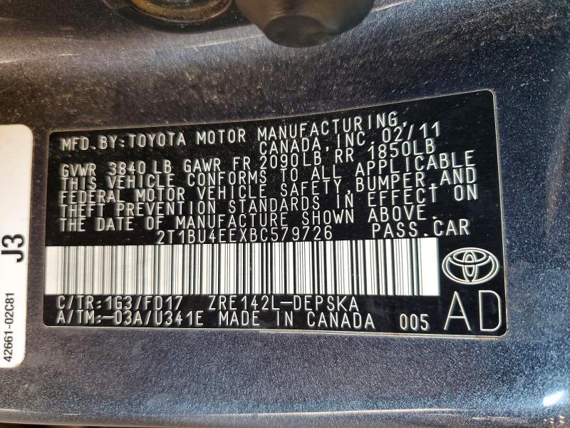 2011 Toyota Corolla s