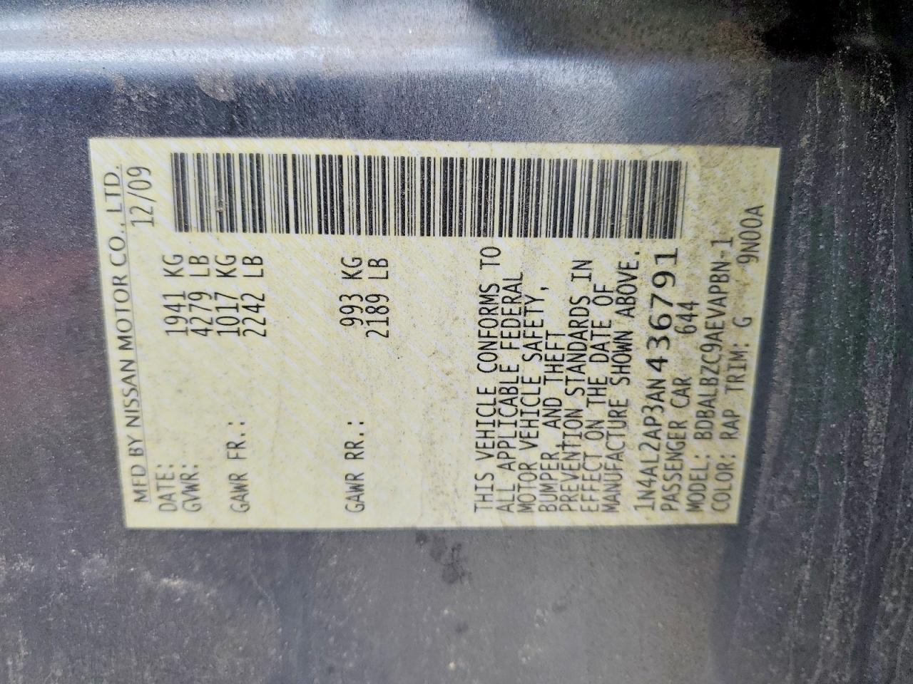 2010 Nissan Altima 2.5