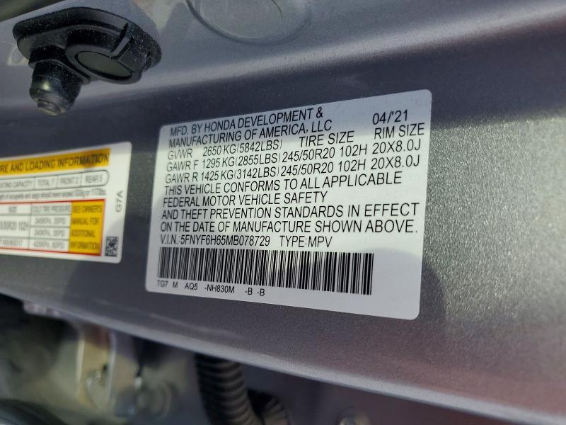 2021 Honda Pilot Touring