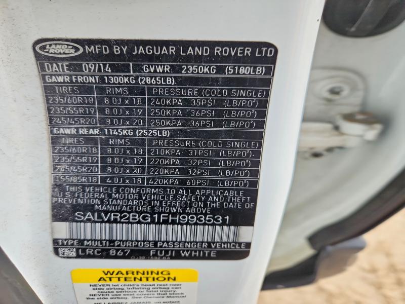 2015 Land Rover Range Rover Evoque Pure Premium