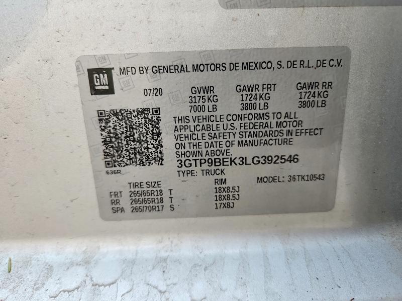 2020 GMC Sierra K1500 SLE