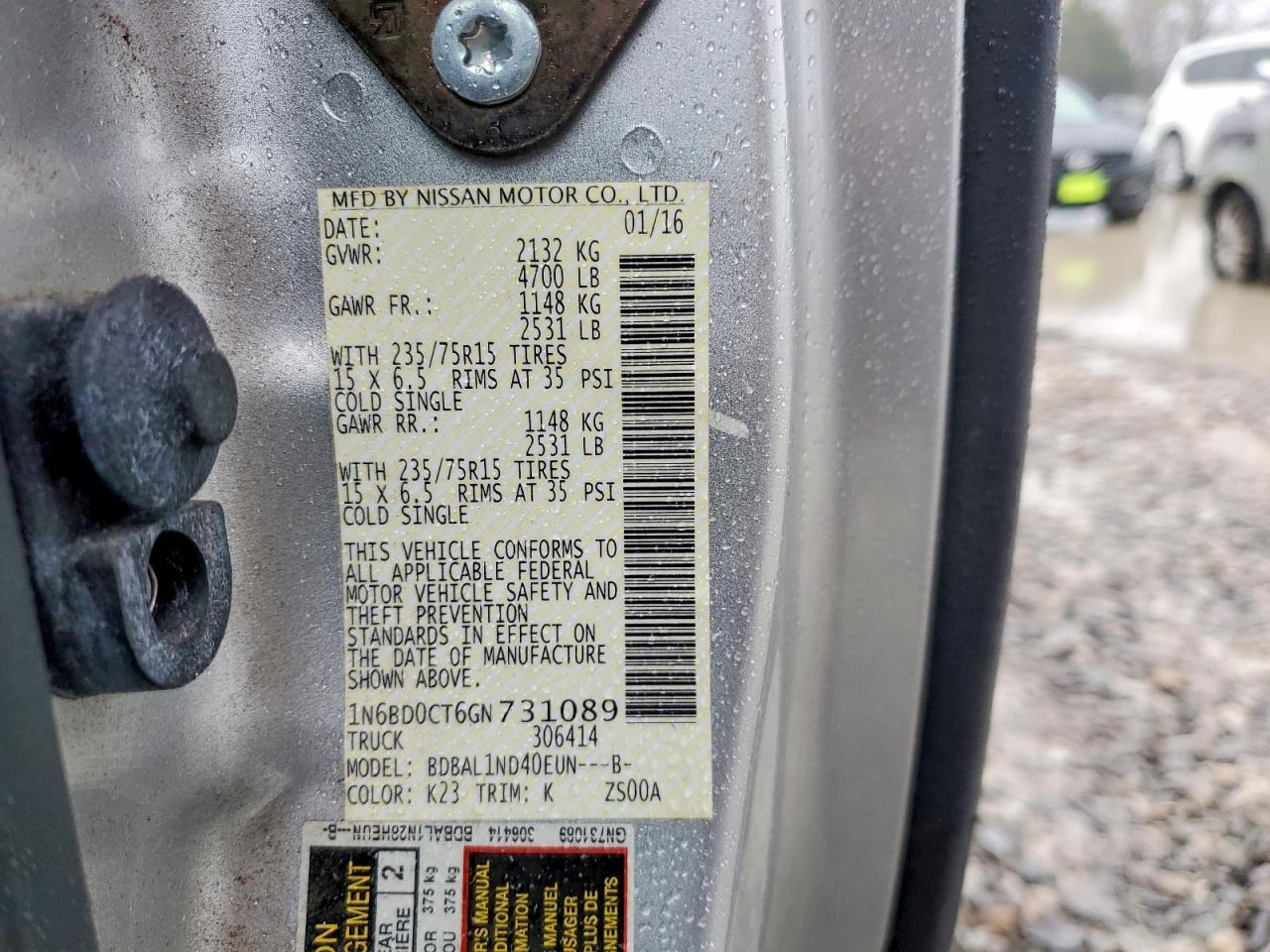 2016 Nissan Frontier S