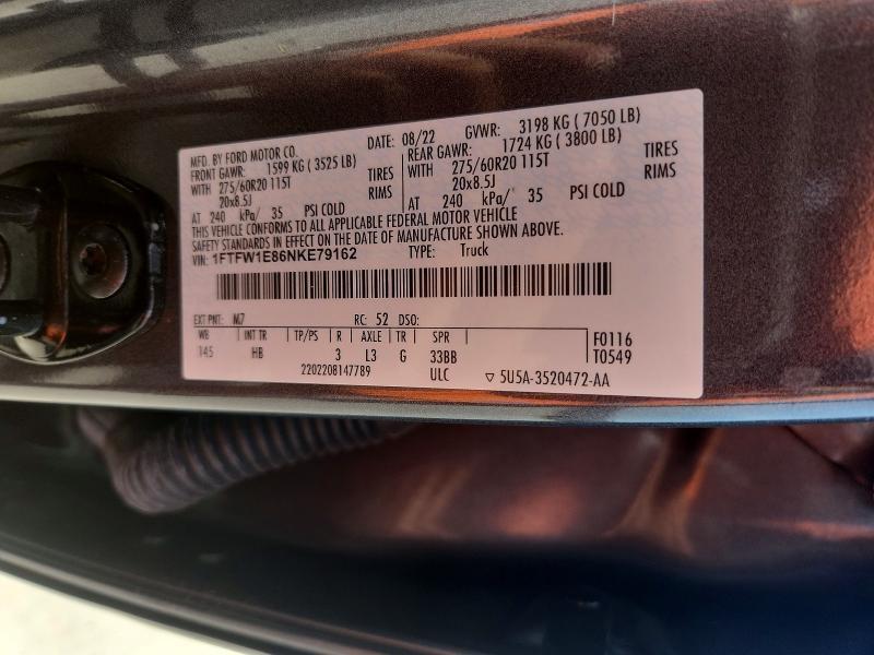 2022 Ford F150 Supercrew