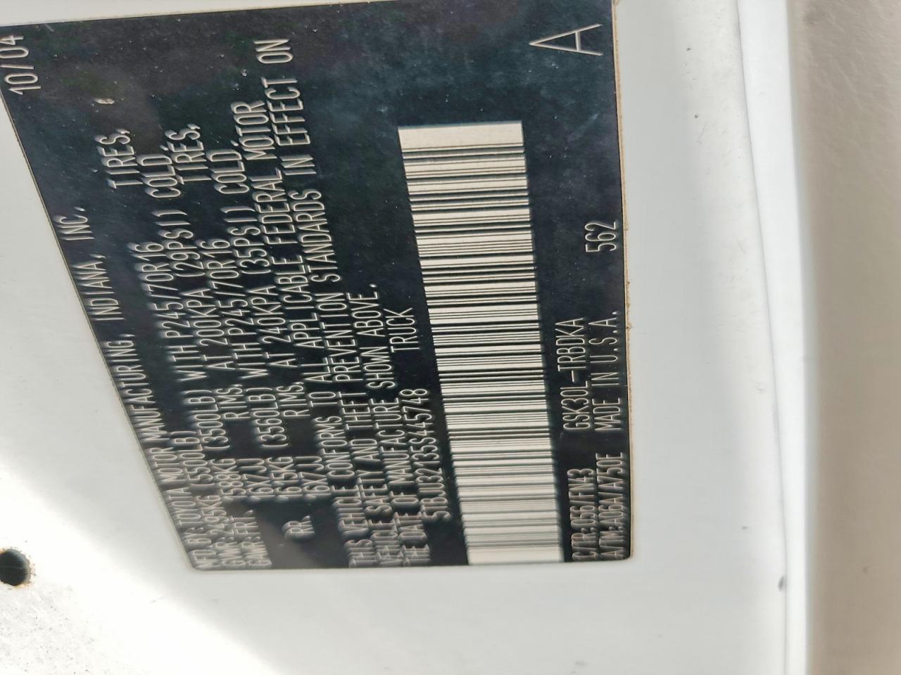 2005 Toyota Tundra Base