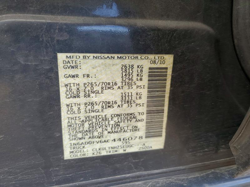 2010 Nissan Frontier SE V6