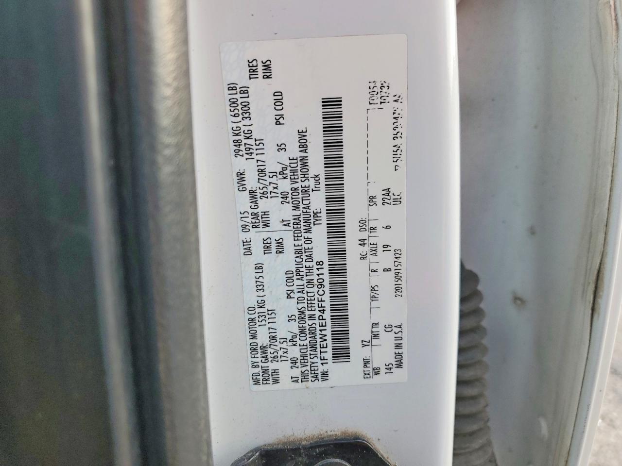 2015 Ford F150 Supercrew