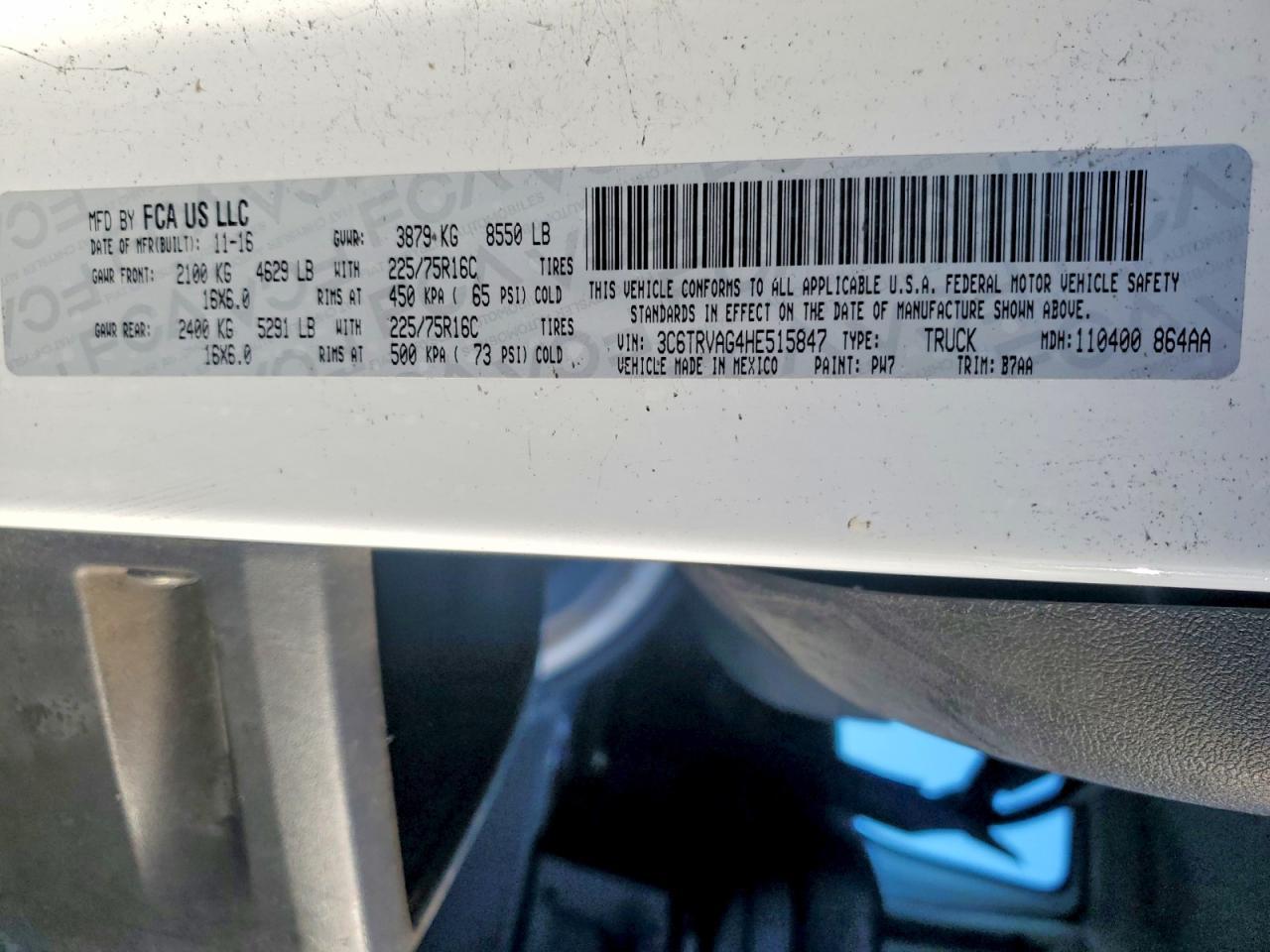 2017 Dodge Ram Promaster 1500 Delivery van