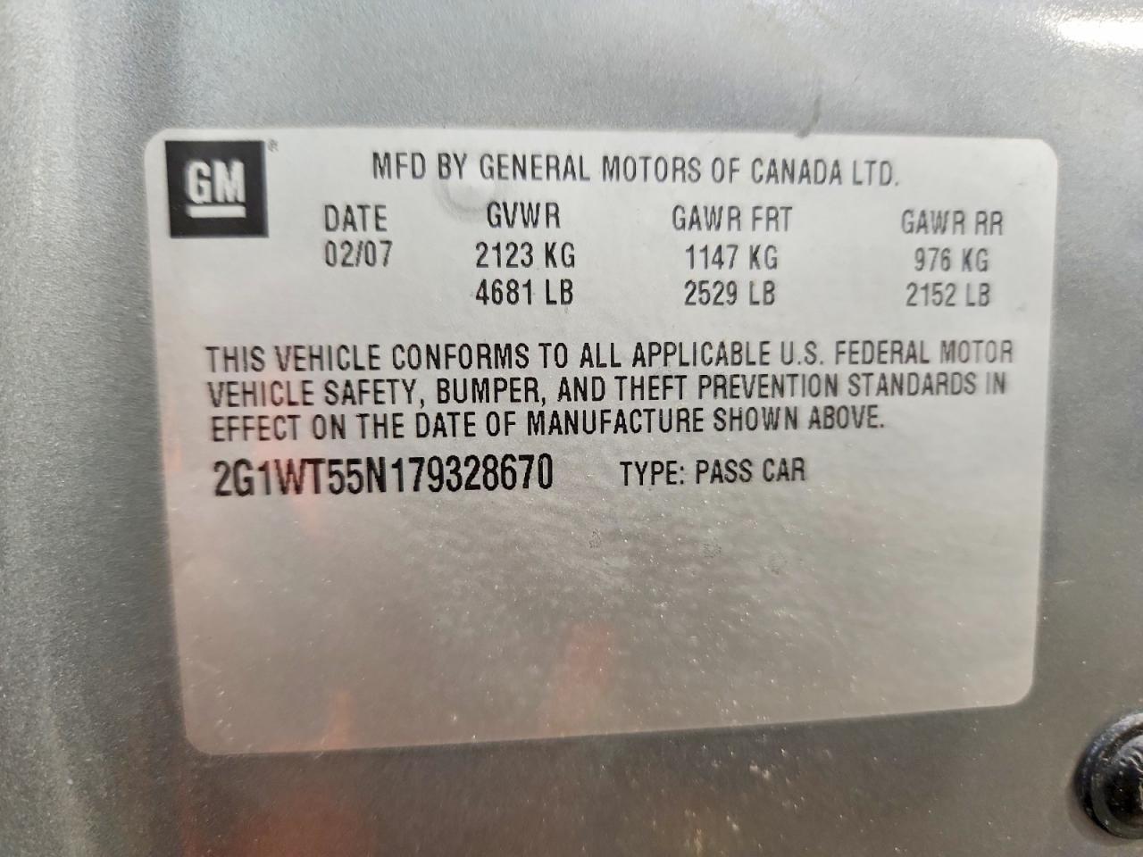 2007 Chevrolet Impala lt