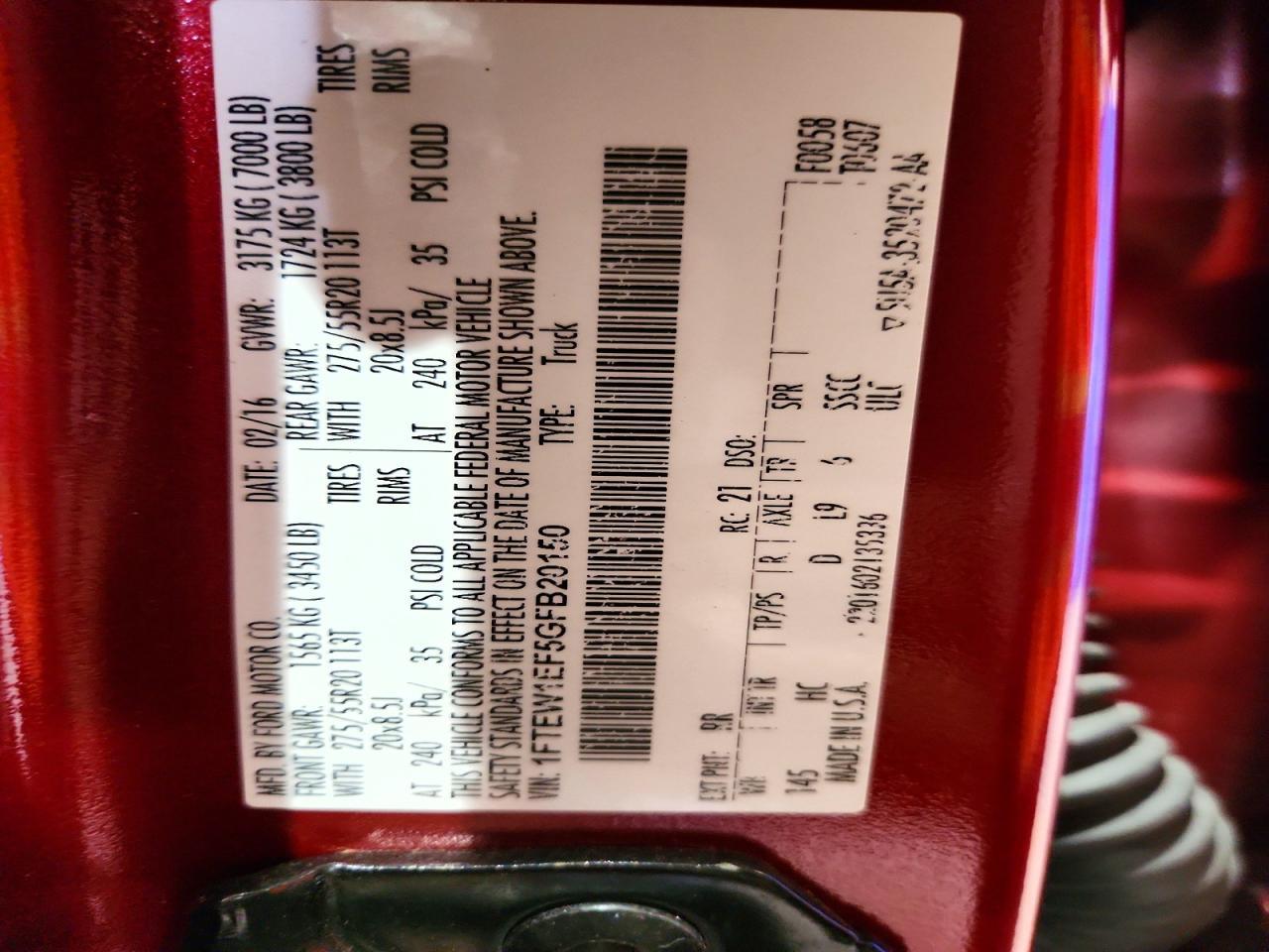 2016 Ford F150 Supercrew