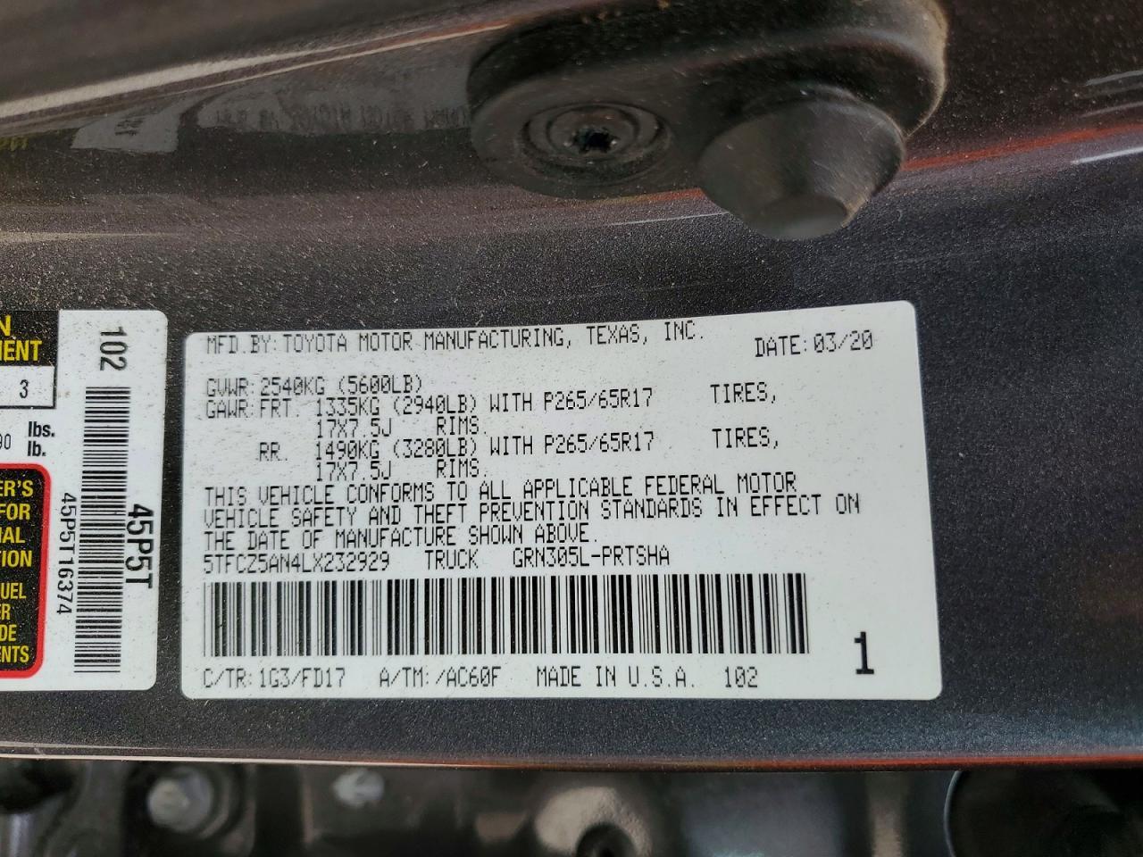 2020 Toyota Tacoma TRD Sport
