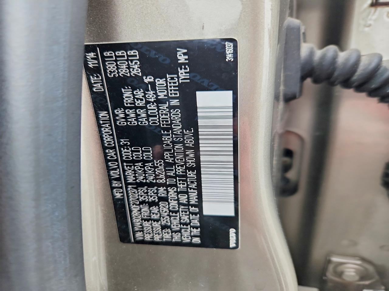 2015 Volvo Xc60 T6 Platinum