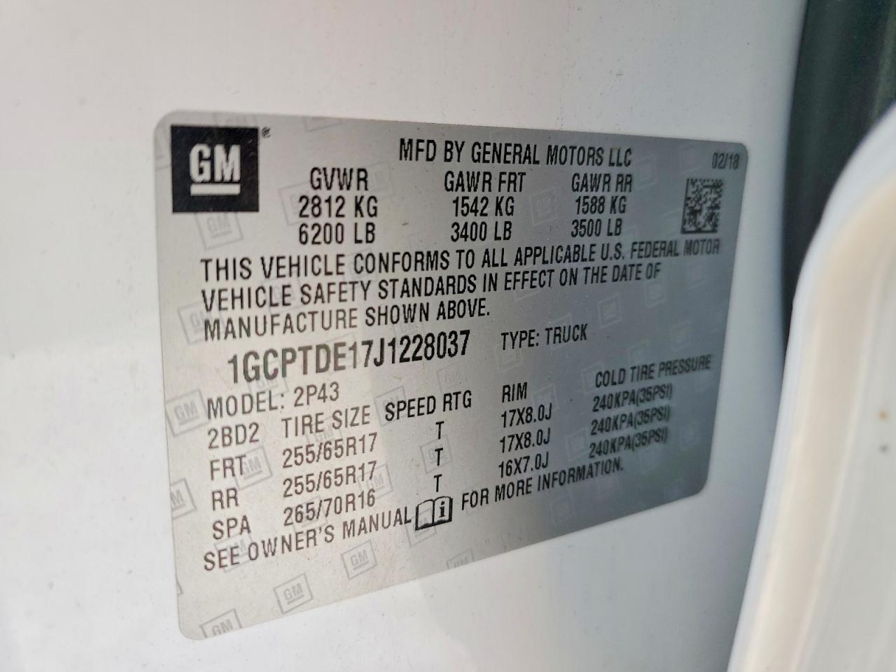 2018 Chevrolet Colorado Z71