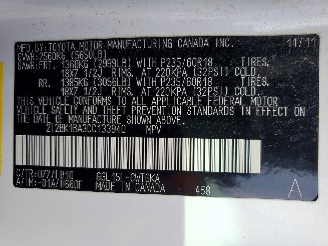 2012 Lexus Rx 350 Base
