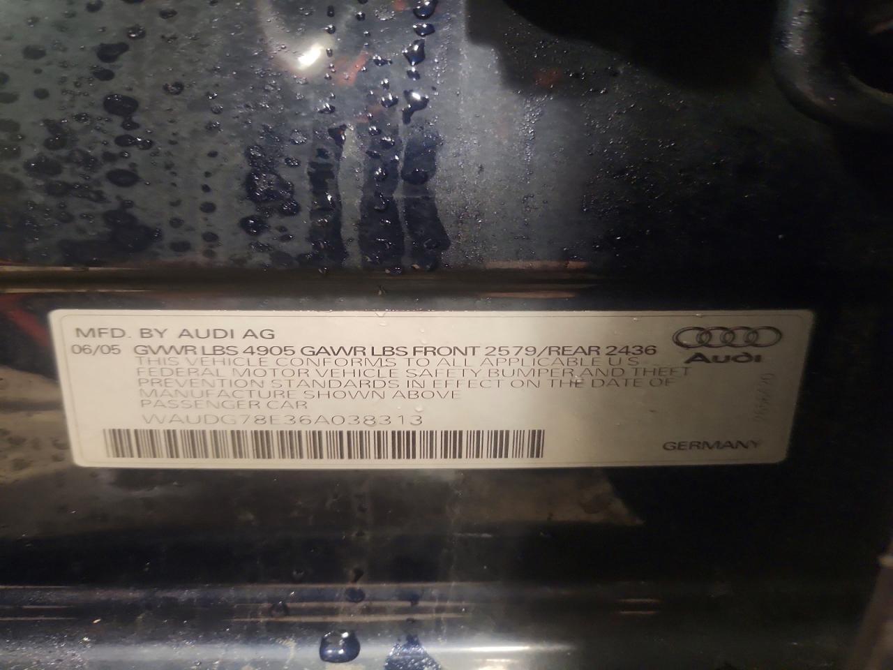 2006 Audi A4 3.2 Quattro