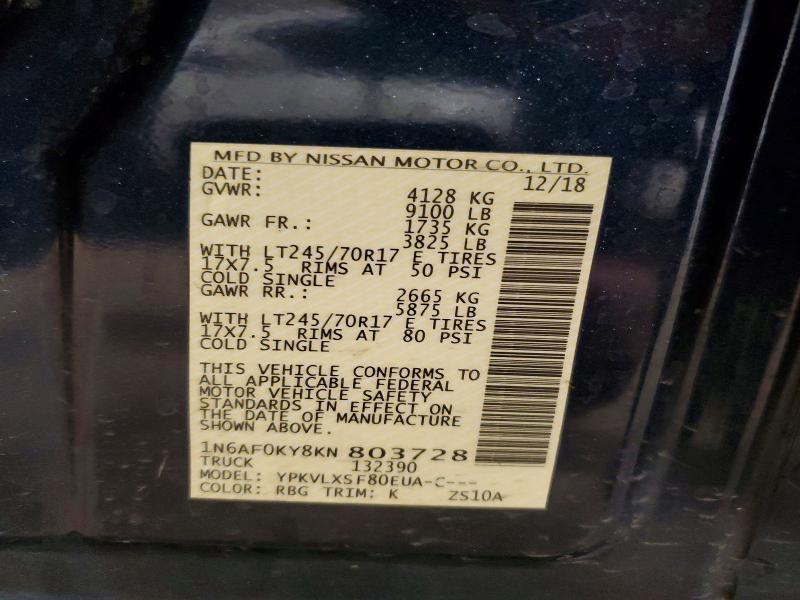 2019 Nissan Nv 2500 hd sv