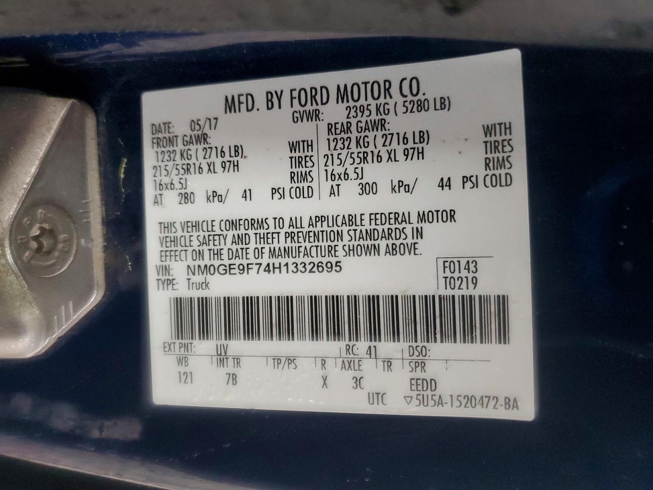 2017 Ford Transit Connect xlt