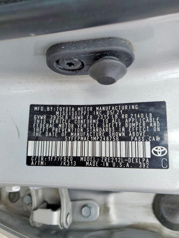 2021 Toyota Corolla le