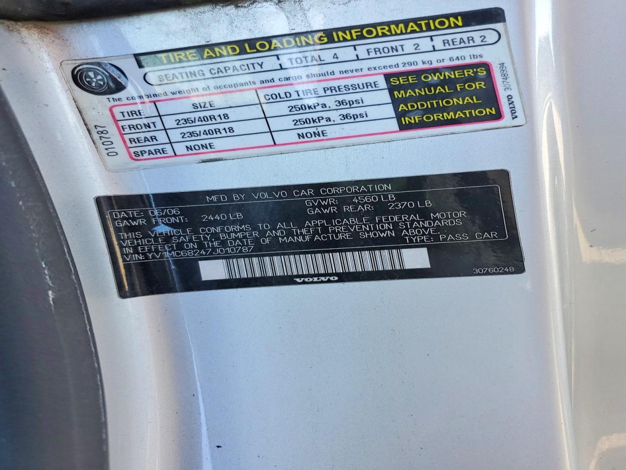 2007 Volvo C70 T5