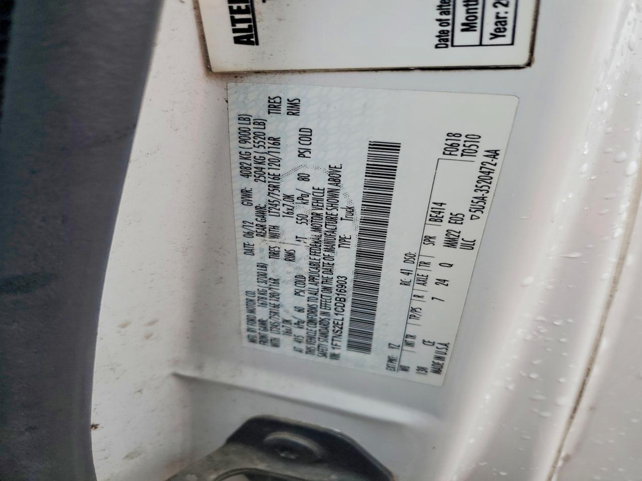 2012 Ford E250 Delivery Van