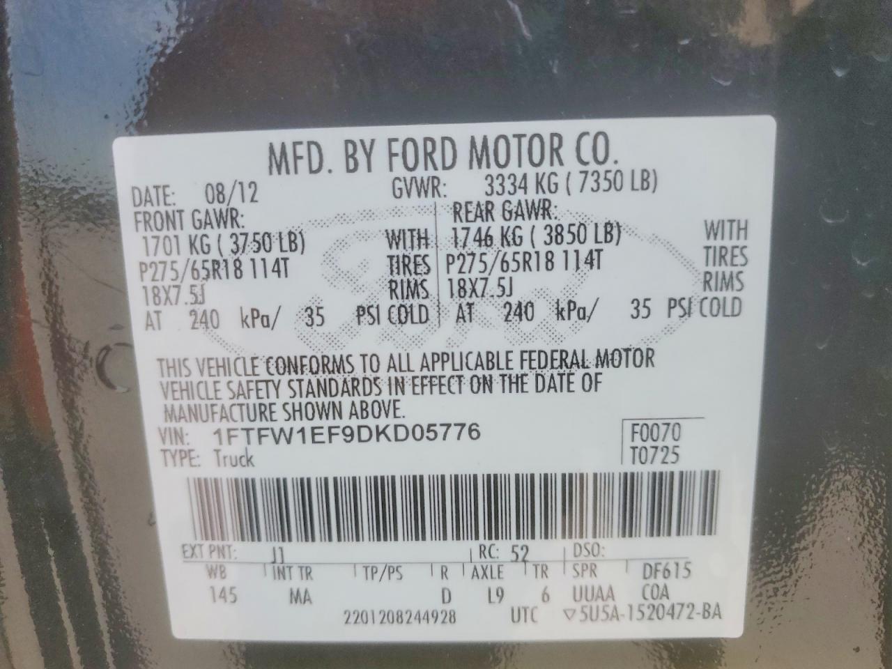 2013 Ford F150 Supercrew