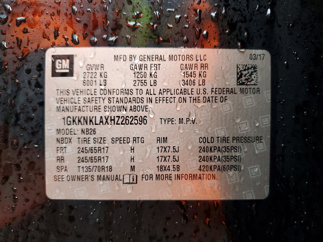 2017 GMC Acadia sle