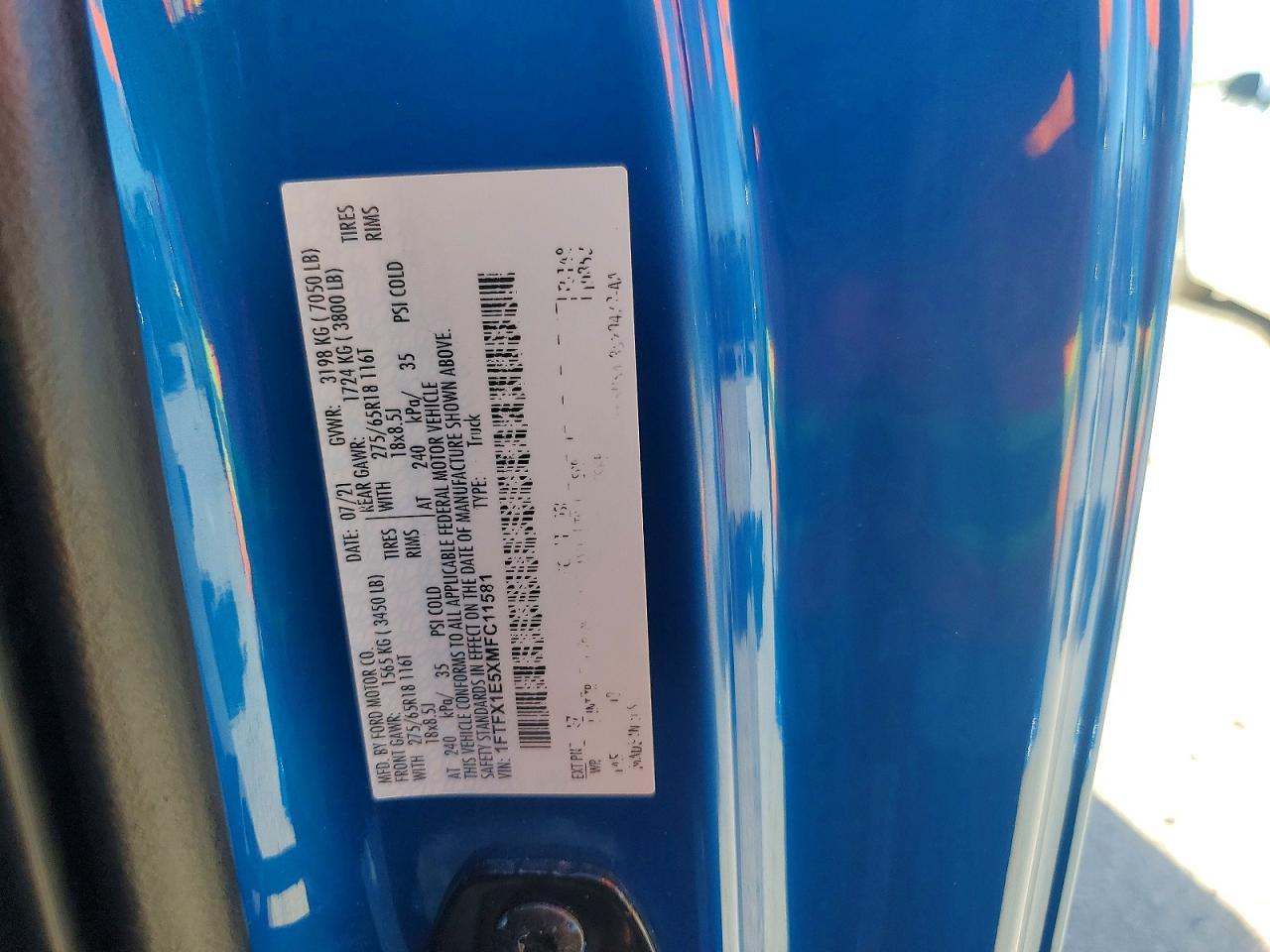 2021 Ford F150 Super Cab