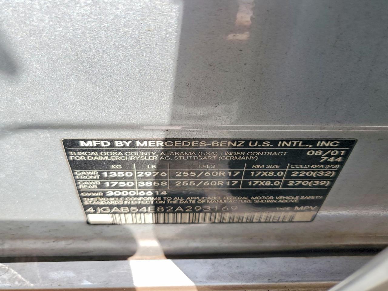 2002 Mercedes-Benz Ml 320