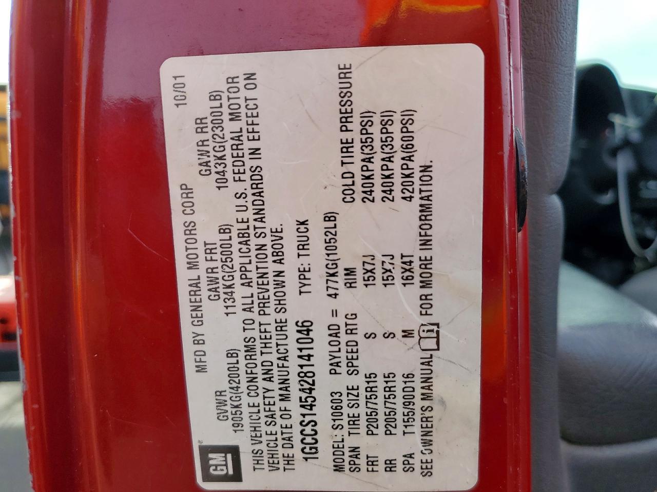 2002 Chevrolet S Truck S10