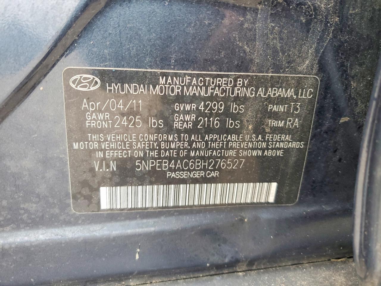 2011 Hyundai Sonata gls