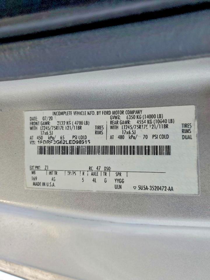 2020 Ford F350 Super Duty Truck Cab AND Chassis