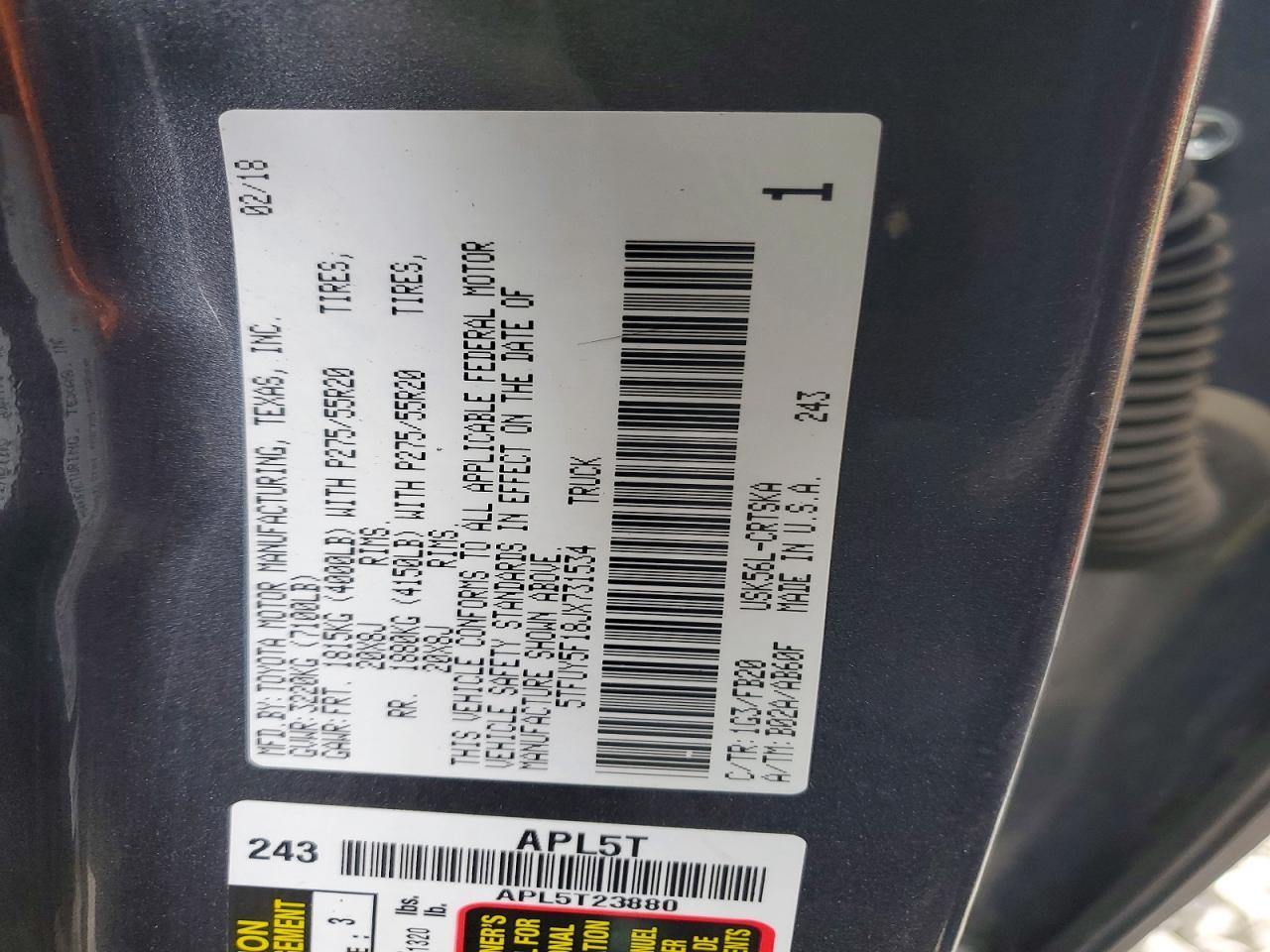 2018 Toyota Tundra SR5
