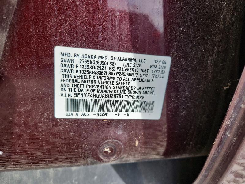 2010 Honda Pilot exl