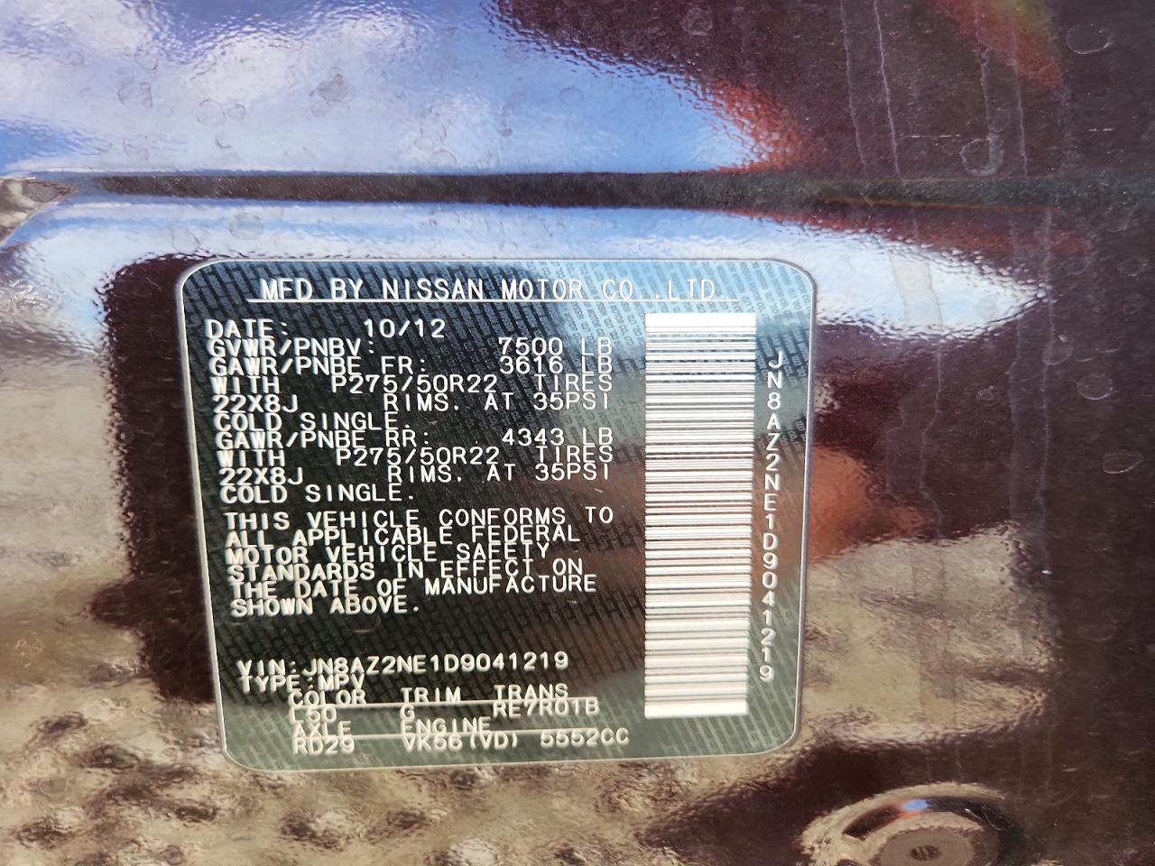 2013 Infiniti Qx56 Base