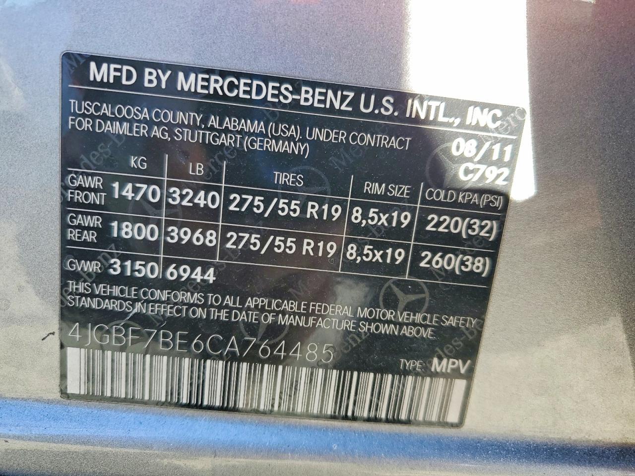 2012 Mercedes-Benz Gl 450 4matic