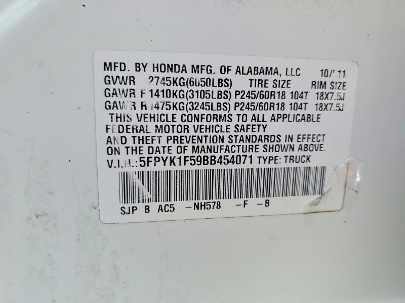 2011 Honda Ridgeline RTL
