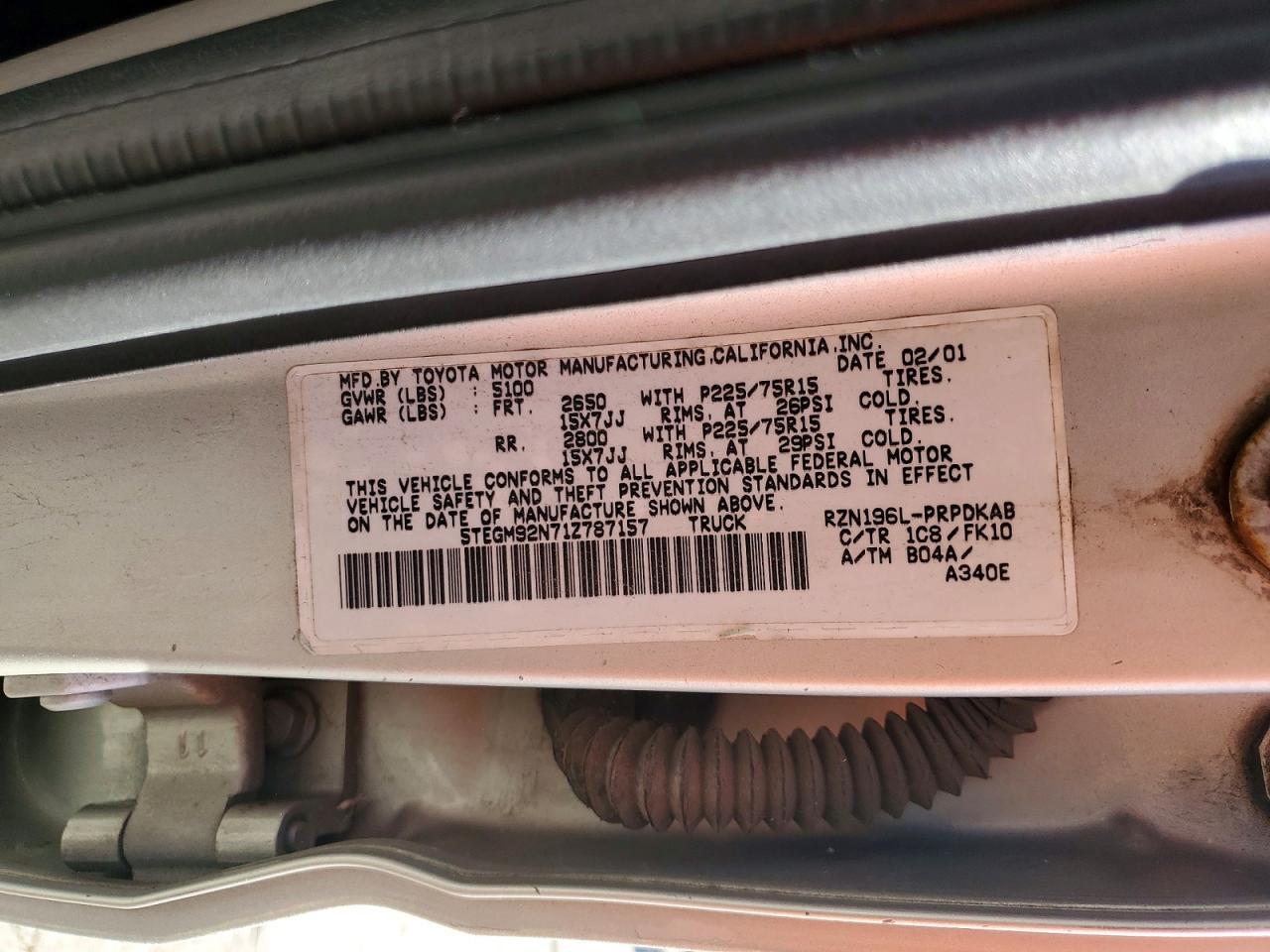 2001 Toyota Tacoma Prerunner