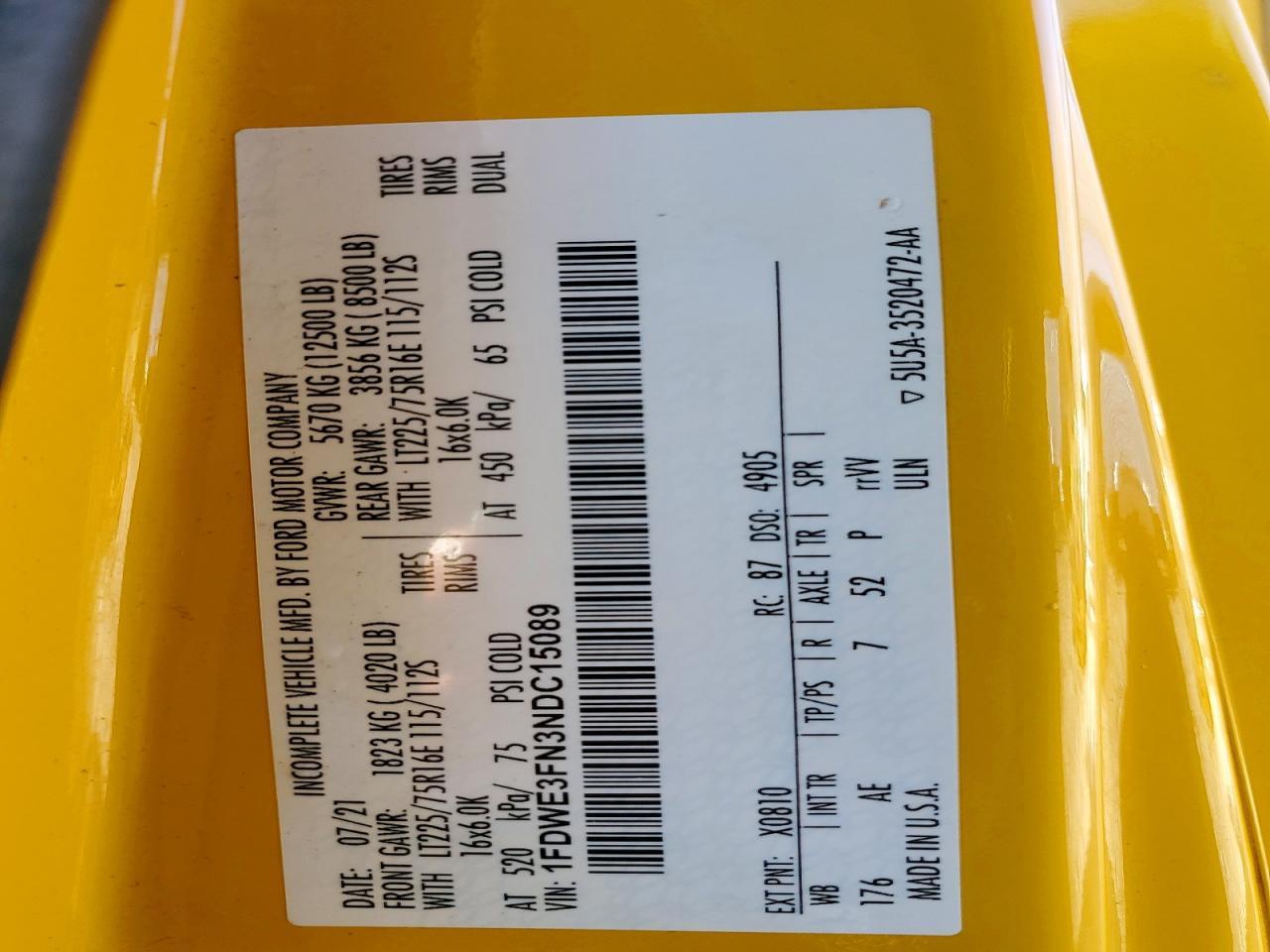 2022 Ford E350 BOX Truck