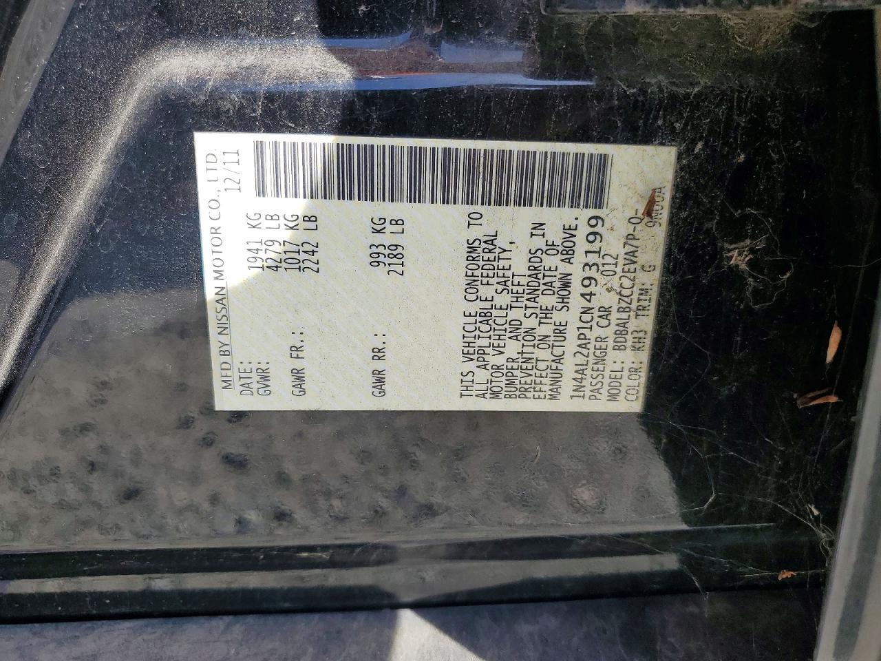 2012 Nissan Altima 2.5