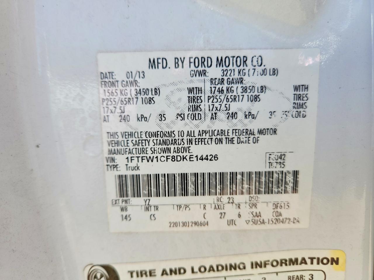 2013 Ford F150 Supercrew
